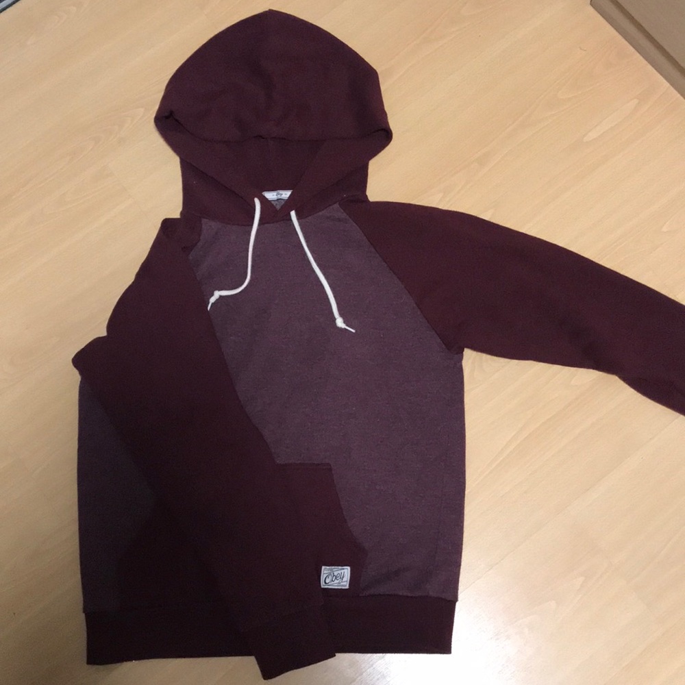 Obey maroon hoodie
